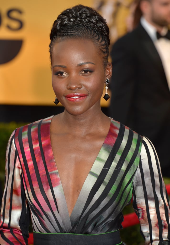 Lupita Nyong'o at the SAG Awards 2015 | Braid Ideas Red Carpet 2015