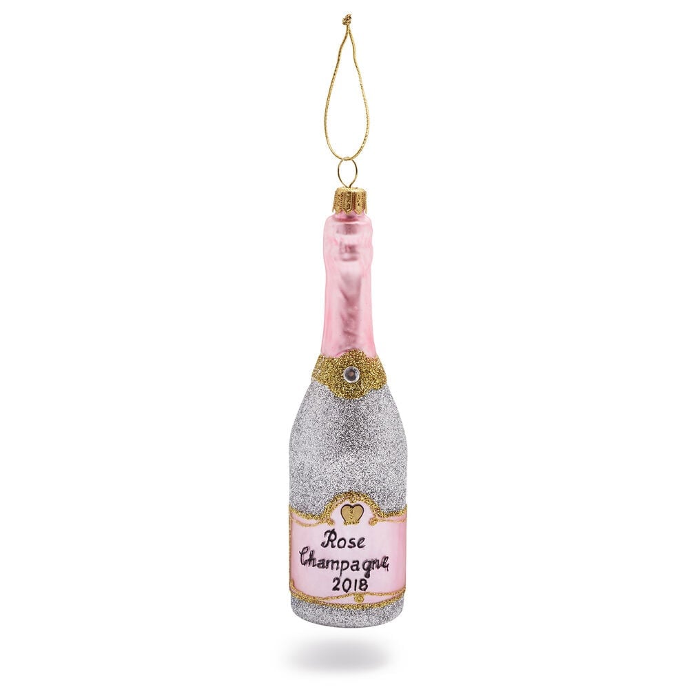 Rose Champagne Glass Ornament