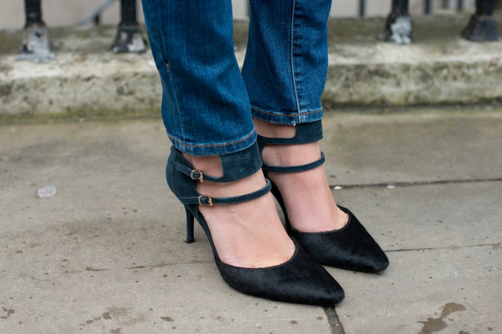 If you don't look closely, you'll miss the luxe texture on these pumps.