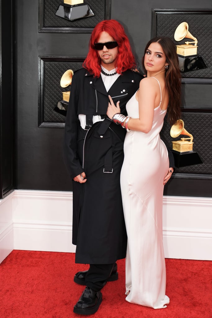 Addison Rae and Omer Fedi at the 2022 Grammys