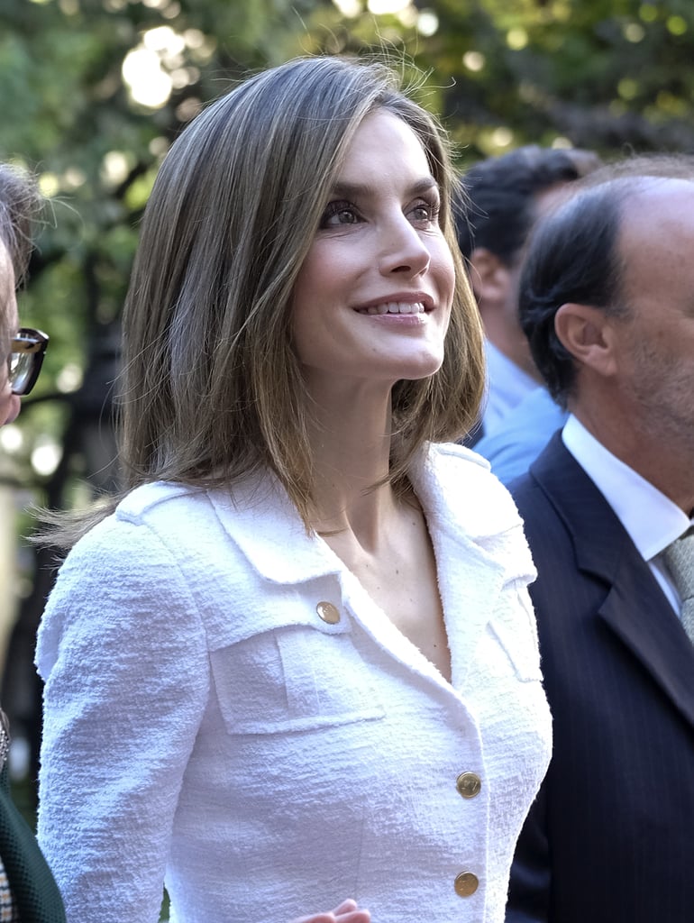 Queen Letizia's Felipe Varela White Suit October 2016 | POPSUGAR Latina