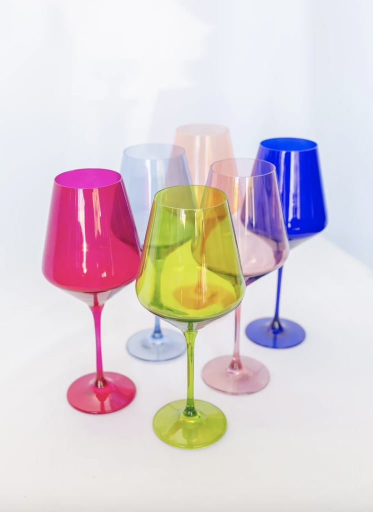 Beautiful Glassware: Estelle Colored Glass Wine Stemware Set
