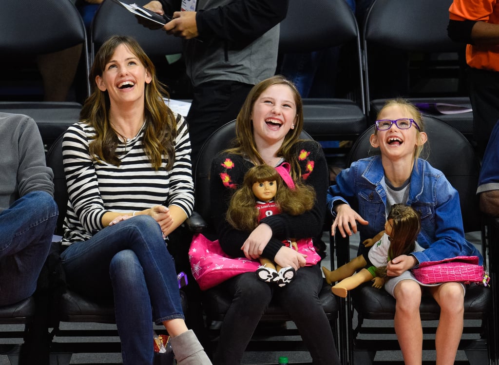 Jennifer Garner and Violet Affleck at a Clippers Game in LA