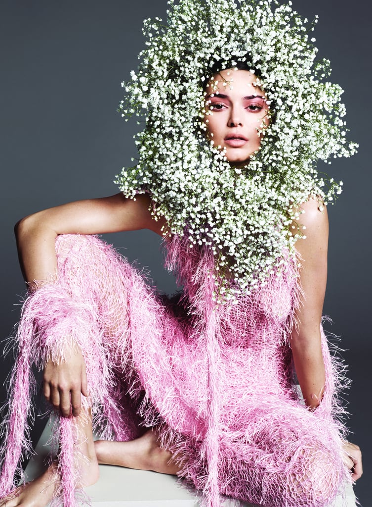 Kendall wearing Rodarte and a Rebel Rebel headpiece.