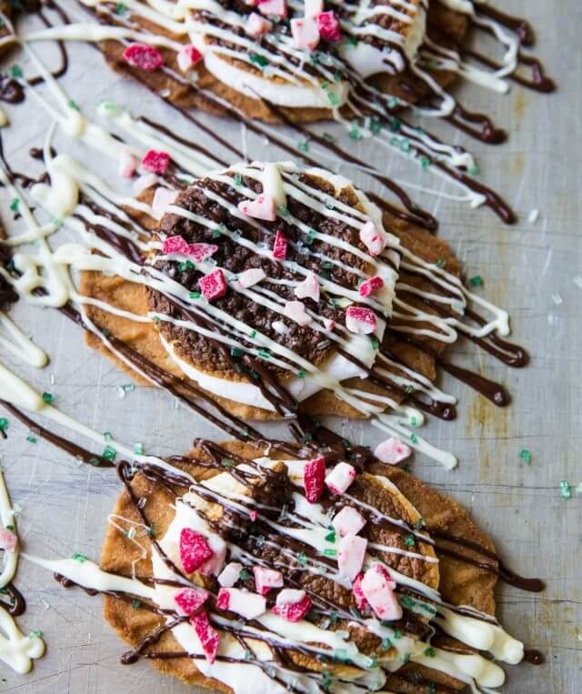 Holiday Peppermint S'more Cookies