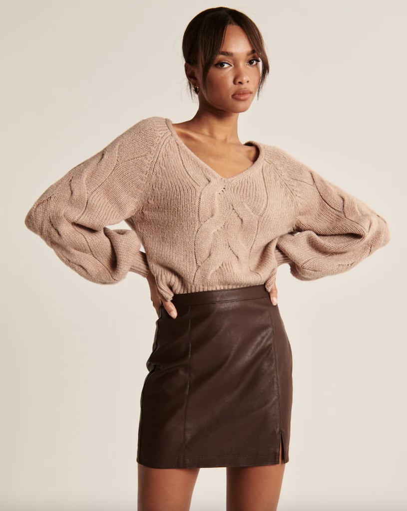 Abercrombie & Fitch Vegan Leather Mini Skirt