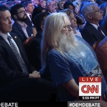 Bernie Sanders Supporter at Debate