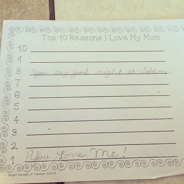 Top 10 Reasons I Love My Mom