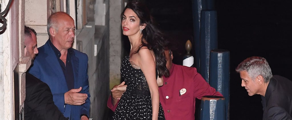 Amal Clooney in Polka-Dot Dress at Venice Film Festival 2017