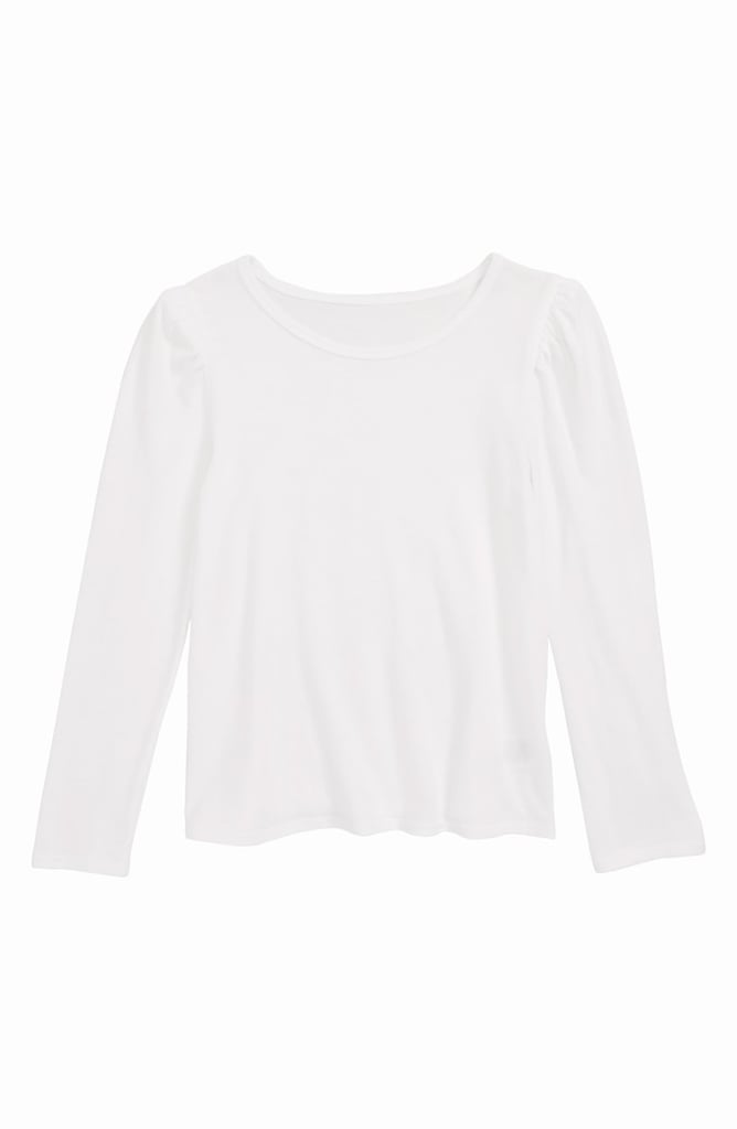 Something Navy Puff Sleeve Knit Top - Girls