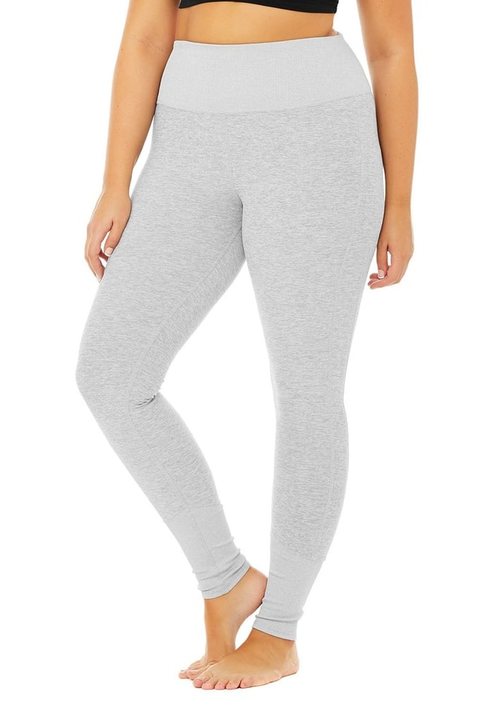 ALO YOGA 7/8 HIGH-WAIST ALOSOFT LOUNGE LEGGING - Zinc Heather