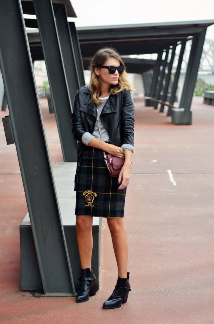 This styler knew just how to give a vintage skirt a fresh update with ...