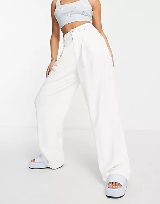 ASOS Design Wide Leg Linen Pants