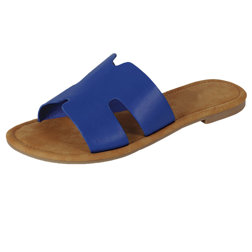 Greece Open Toe Flat Slide Sandals