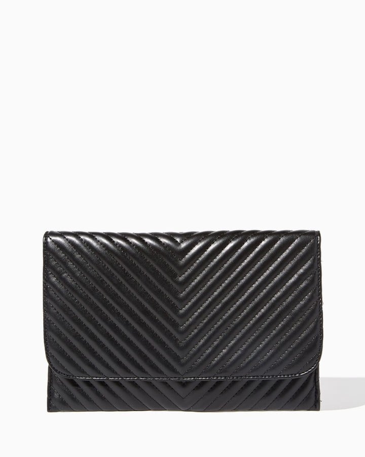 charming charlie black clutch