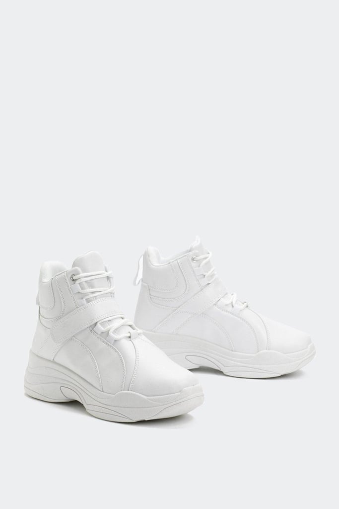 Nasty Gal Off On the Wrong Foot High-Ankle Sneaker