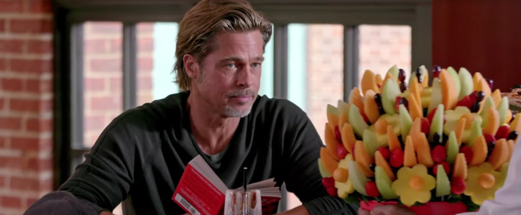 Brad Pitt and Jimmy Fallon Send Each Other Food at a Bar