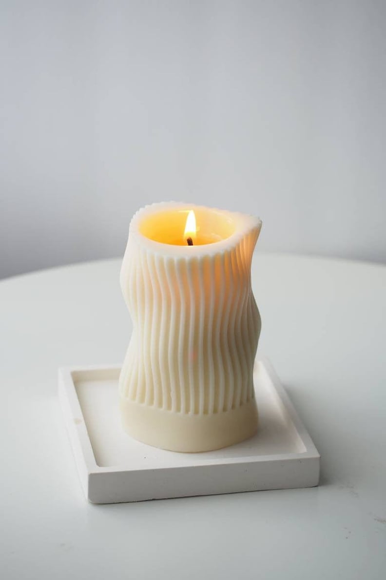 A Modern Candle: Wavy Stylish Sculptured Candle