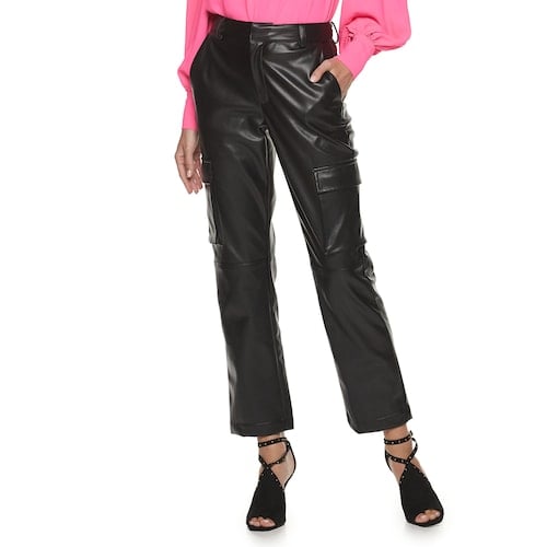 Apt. 9 x Cara Santana Faux Leather Cargo Pants