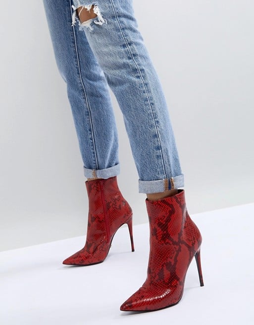 Shop Red Snakeskin Boots Like Emily's