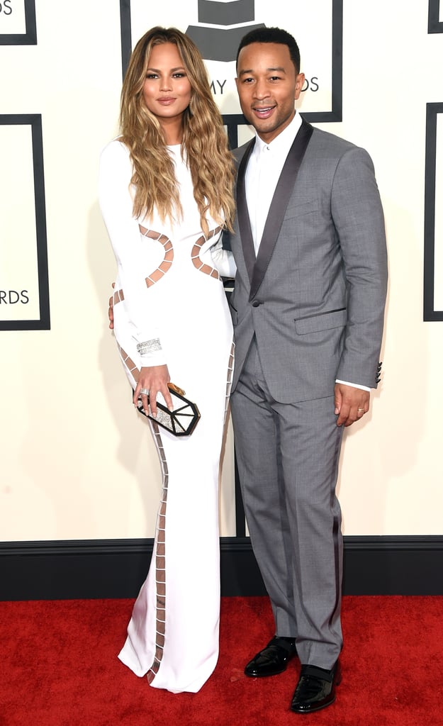 John Legend and Chrissy Teigen at the Grammys 2015