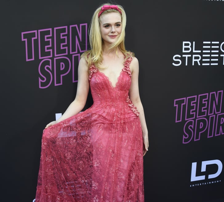 Elle Fanning Pink Rodarte Dress at Teen Spirit Premiere