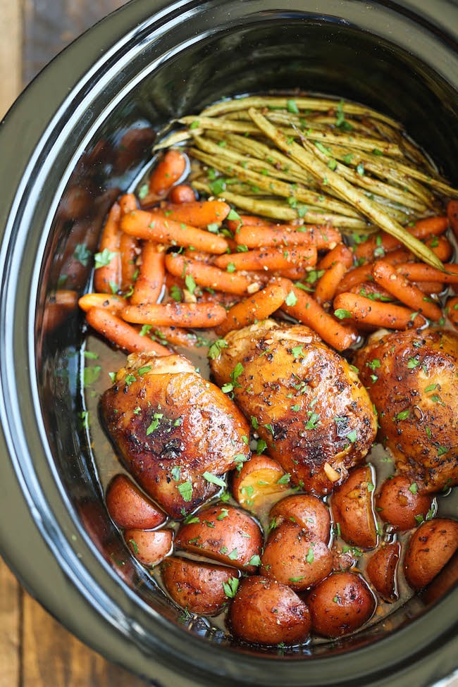 Slow-Cooker Honey Garlic Chicken and Veggies