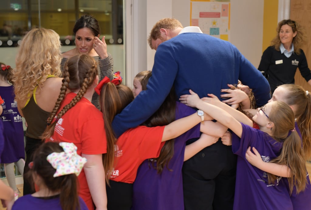 Prince Harry and Meghan Markle Playing With Kids in Cardiff