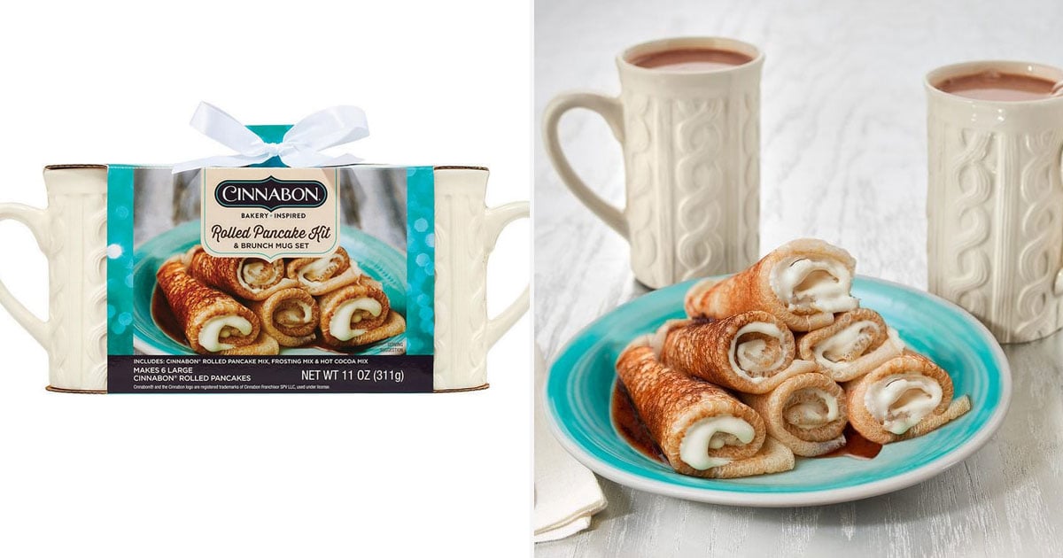 Cinnabon 2 mug pancake christmas gift set 11oz 5 piece