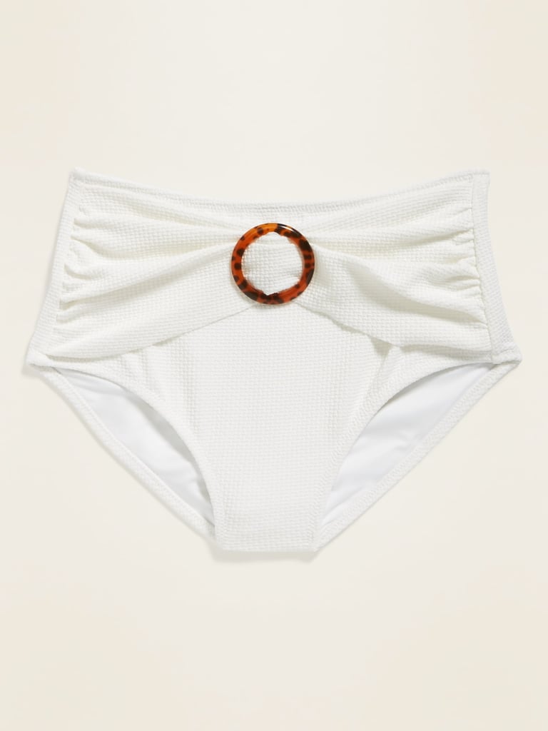 Old Navy High-Waisted Textured-Pique Belted Swim Bottoms