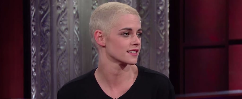 Kristen Stewart Talking About Trump Tweets on Colbert 2017
