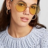 Gucci Oversize Round-Frame Gold-Tone Sunglasses