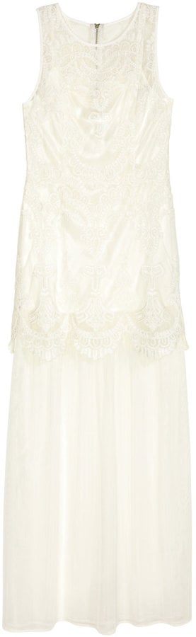 H&M Embroidered Tulle Dress White Ladies ($70)