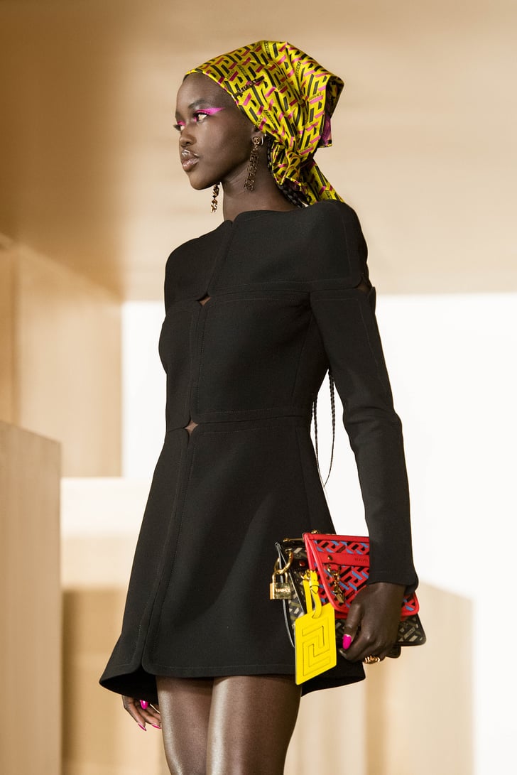 The Babushka Scarf Trend Versace Autumn 2021 Grab Your