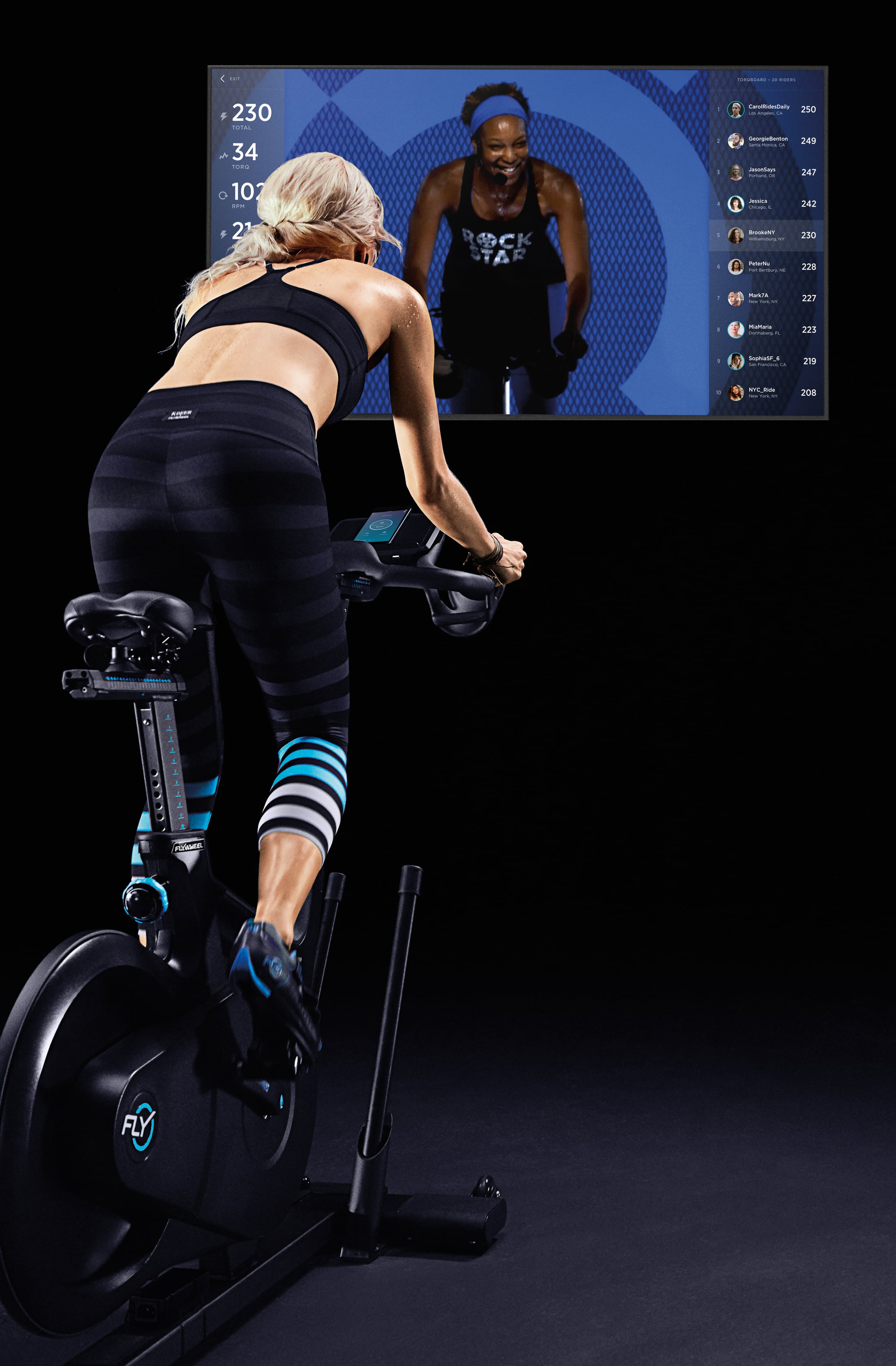 indoor cycle with screen