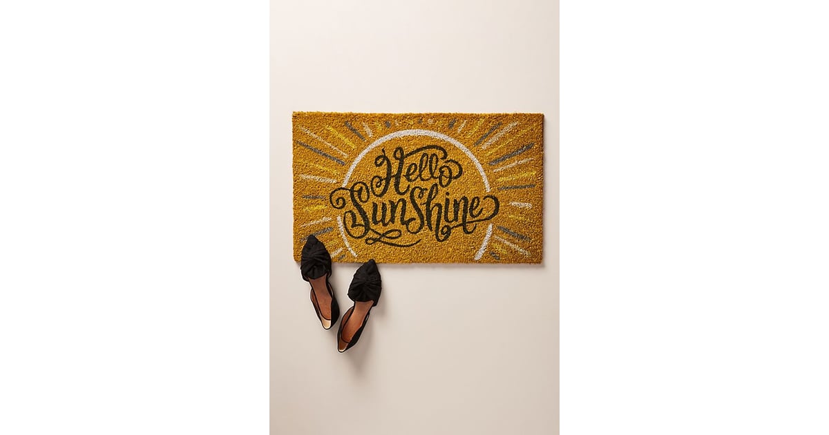 Hello Sunshine Doormat Anthropologie Dropped Its New Outdoor