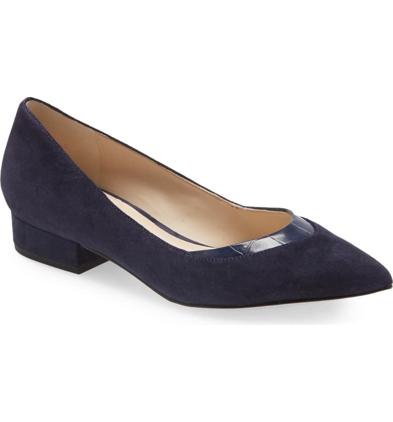 cole haan vail pointed toe skimmer flat