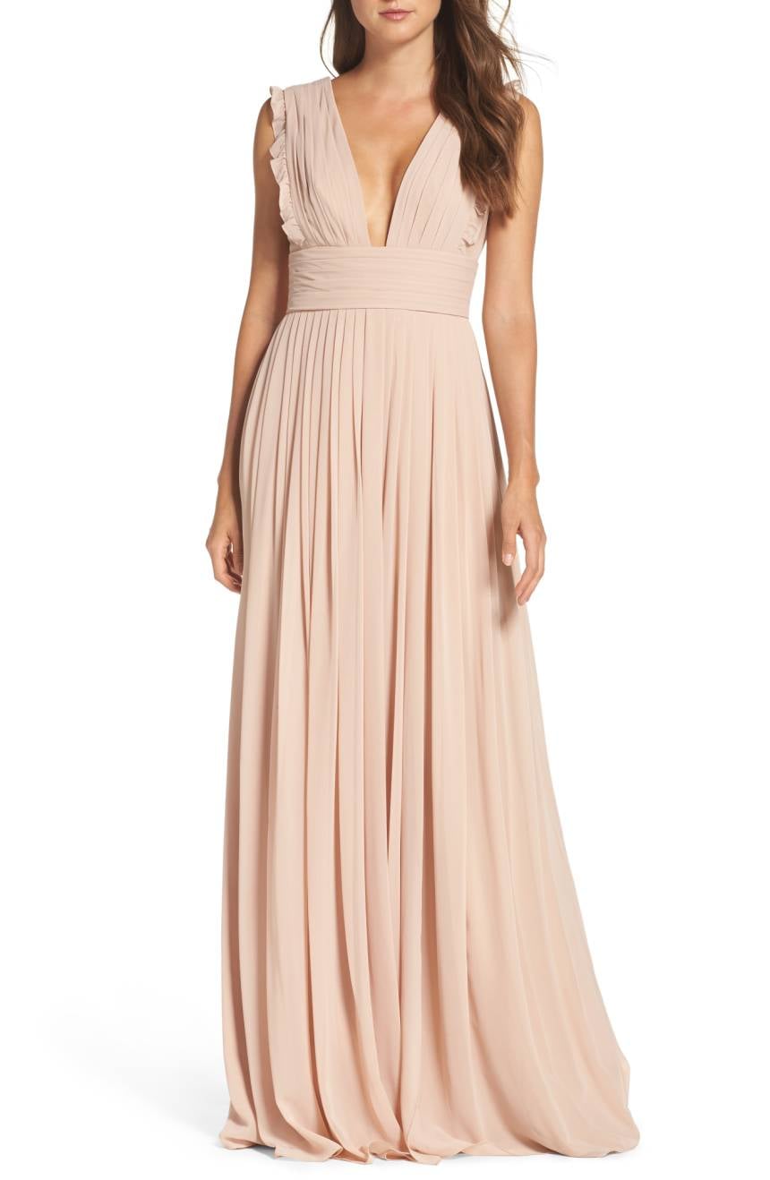 paper crown bridesmaid dresses Paper Crown Bridesmaid Dress Womens Medium Anthropologie Side Zip Strapless  Tan