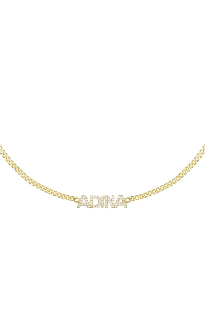 Adina's Jewels Personalized Pavé Nameplate Choker