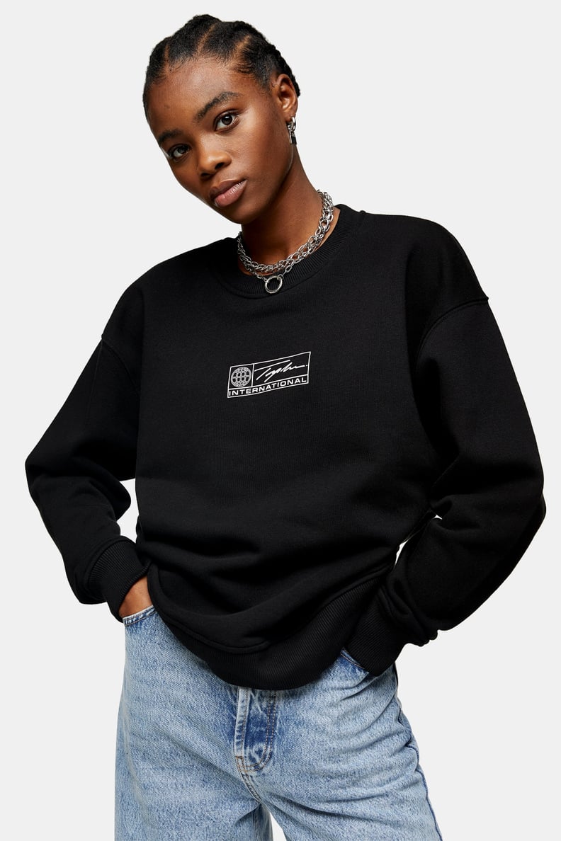 Barcode Graphic Print Sweatshirt