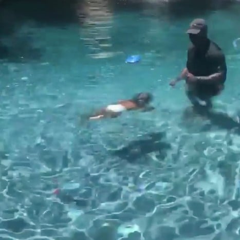 Video of DJ Khaled's Son Swimming