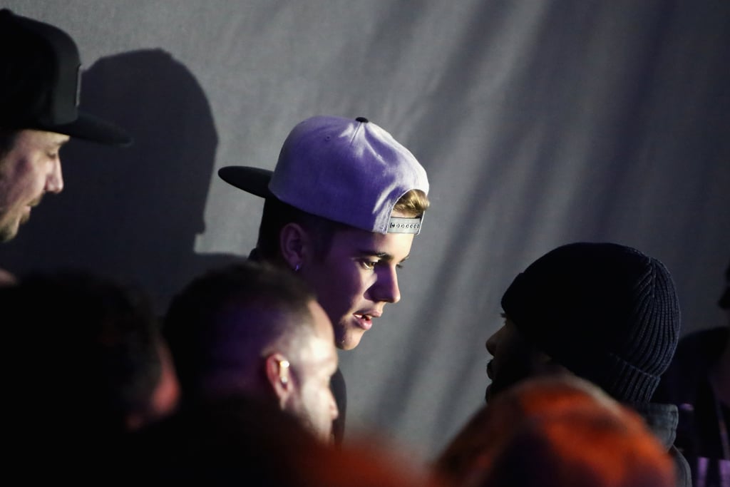 Justin Bieber hung out at Maxim magazine's bash on Friday.