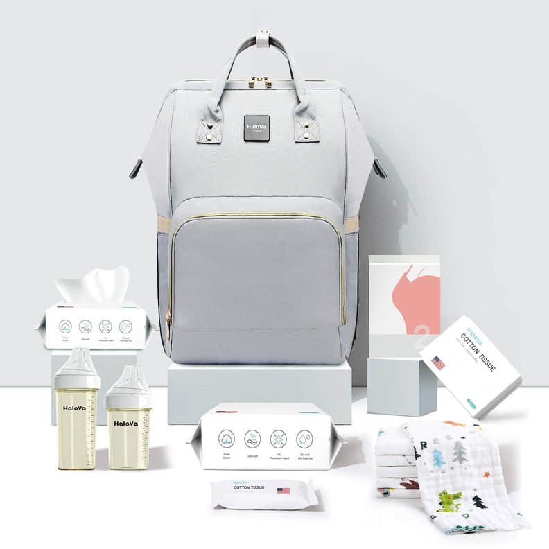HaloVa Diaper Bag Multifunction Waterproof Travel Backpack