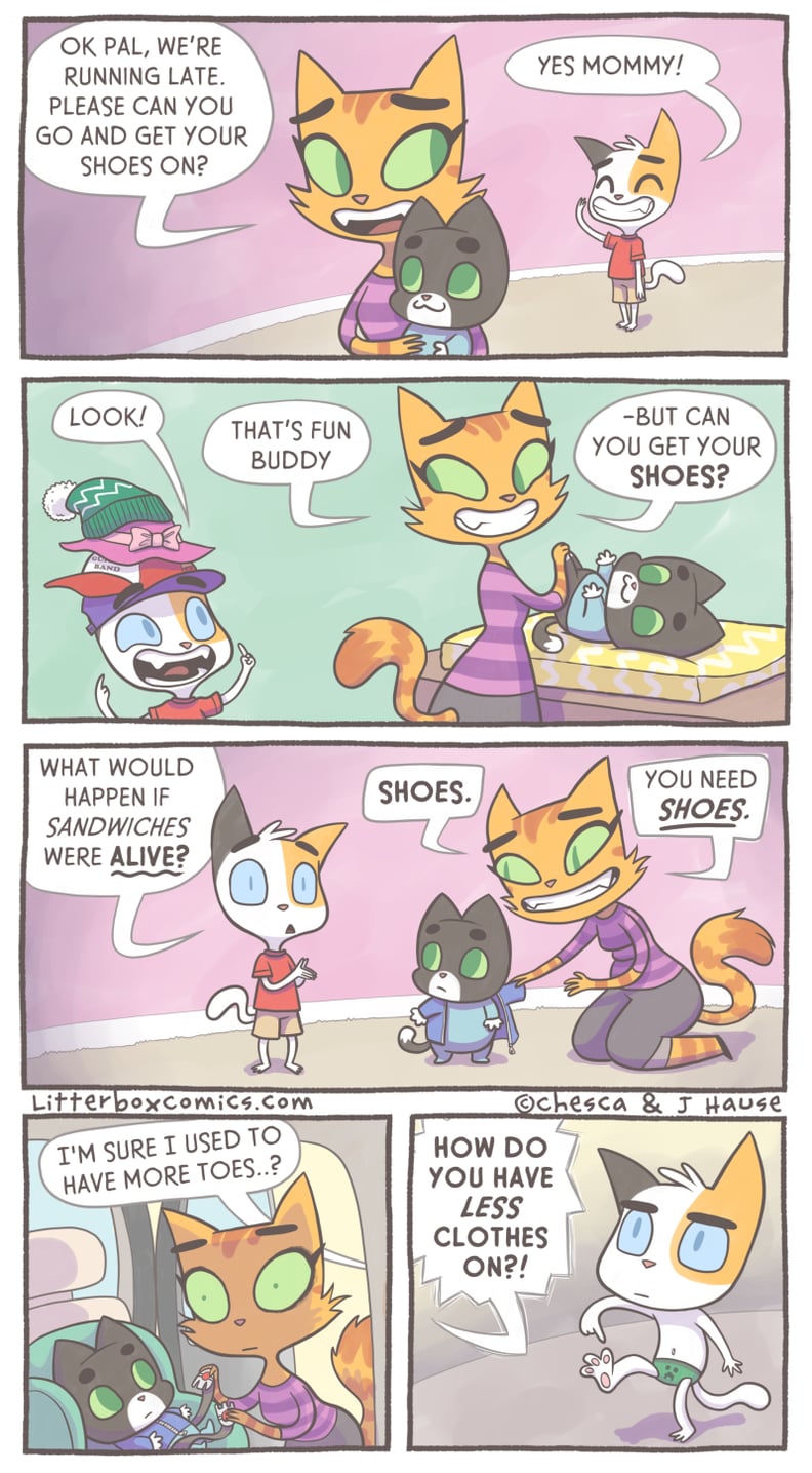 Litterbox Comics on Getting Kids to Put on Their Shoes