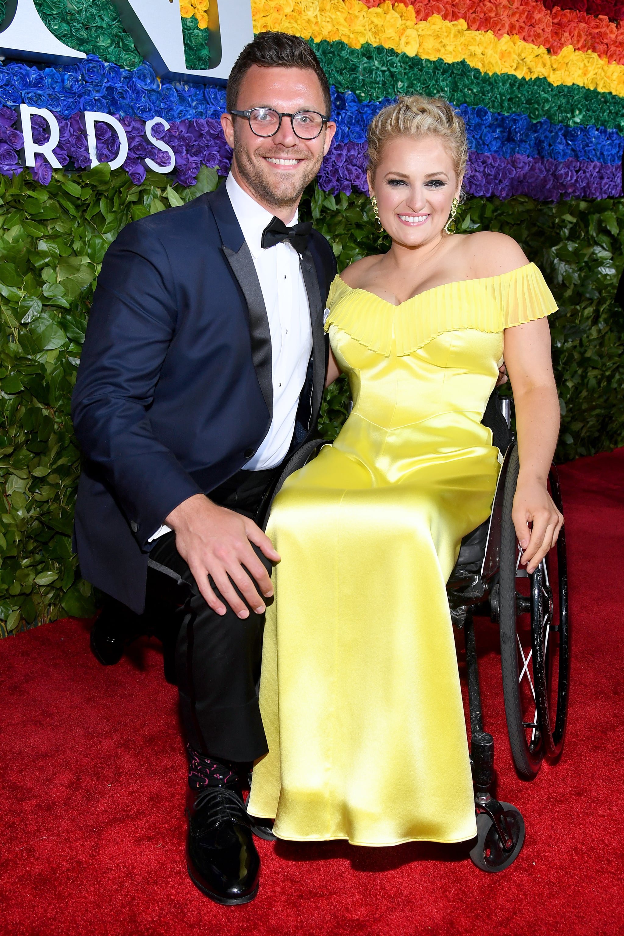 NEW YORK, NEW YORK - JUNE 09: David Perlow and Ali Stroker attend the 73rd ...