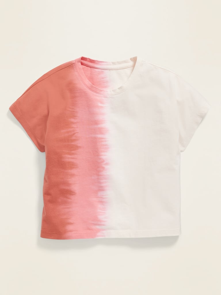 POPSUGAR x Old Navy Dip-Dyed Cropped Tee For Girls