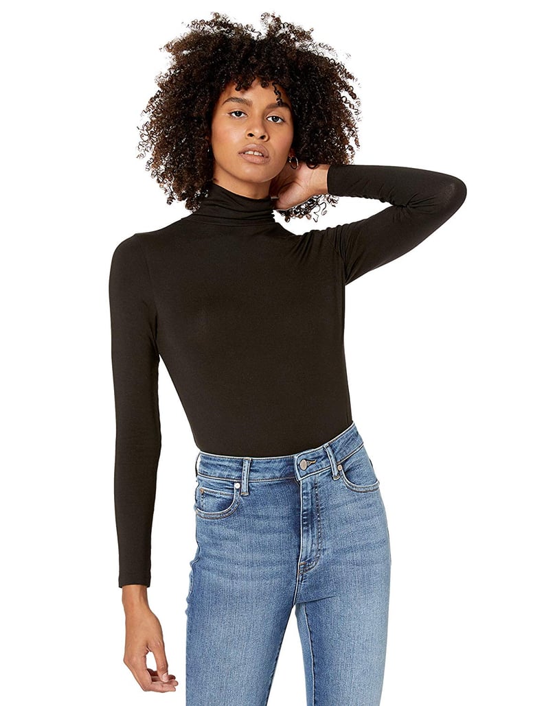 The Drop Phoebe Long-Sleeved Turtleneck Fitted T-Shirt