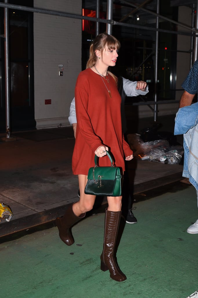 Taylor Swift's Reformation Dress & Boots With Sophie Turner