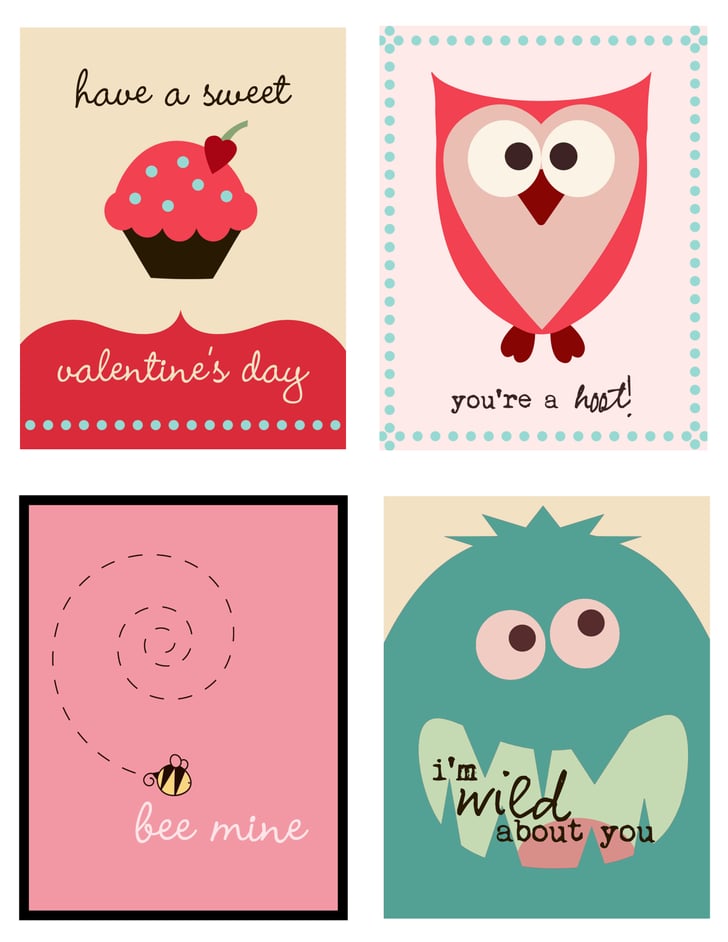 Quirky Fun Valentine s Printable Valentine s Day Free Printable Cards 