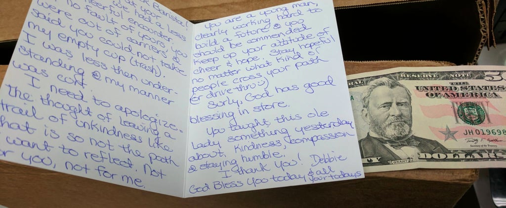 Woman Writes Apology Letter to Starbucks Barista